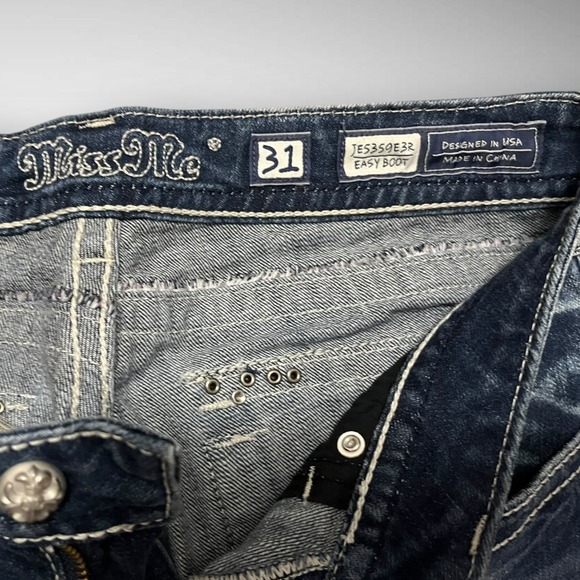 MISS ME Women's Dark Wash Straight Bootcut Jeans JE5359E3R Size 31 | EUC - Picture 5 of 6